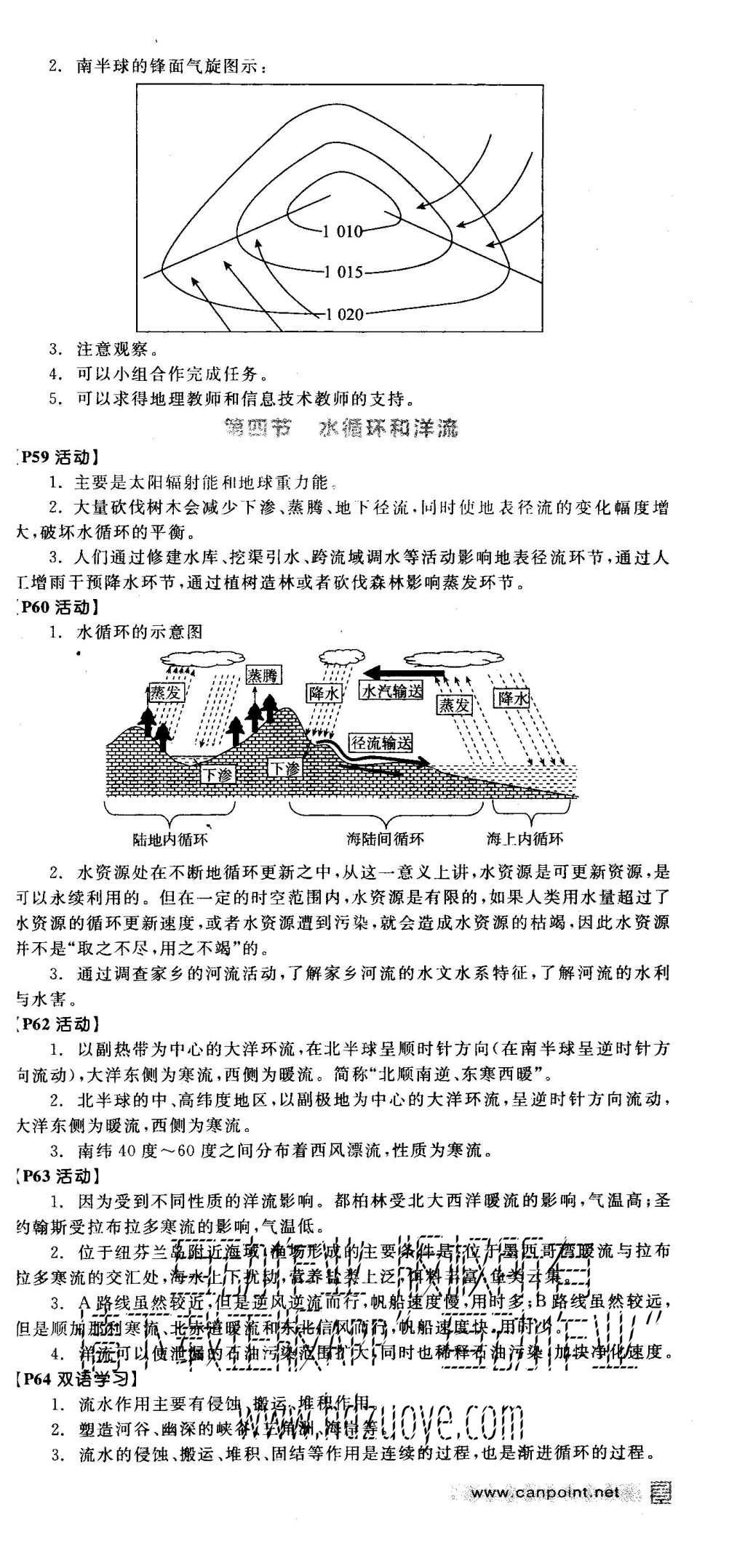 2015年全品學練考高中地理必修1湘教版 練習冊參考答案第30頁