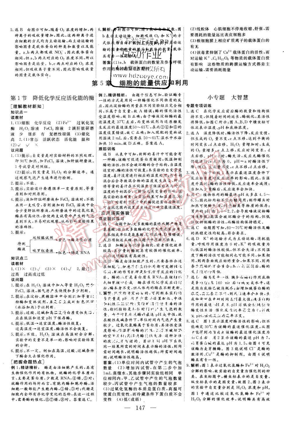 2015年三維設(shè)計(jì)高中新課標(biāo)同步課堂生物必修1人教版 第9頁