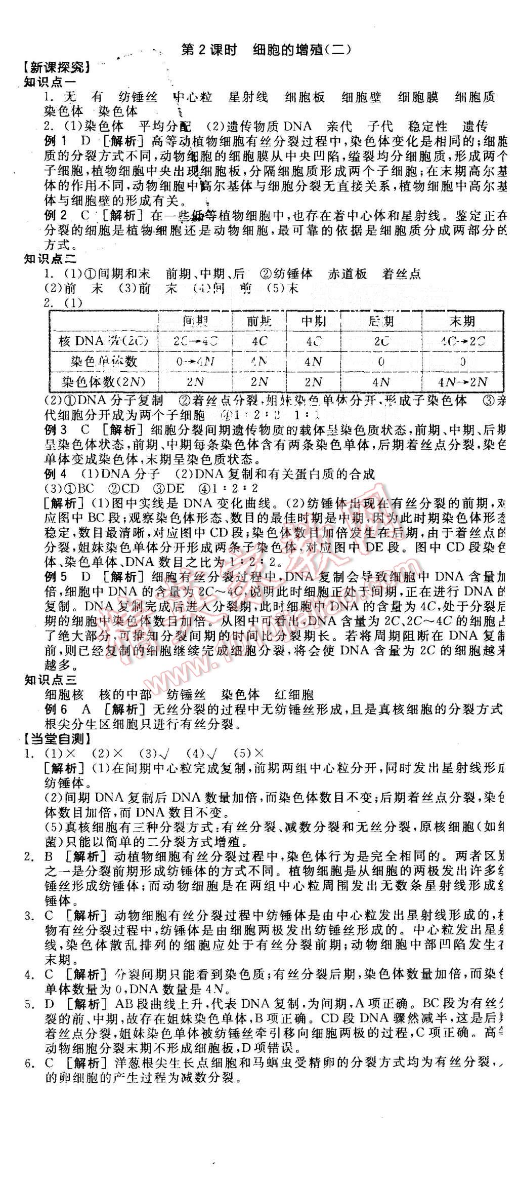 2015年全品學(xué)練考高中生物必修1人教版 第23頁(yè)