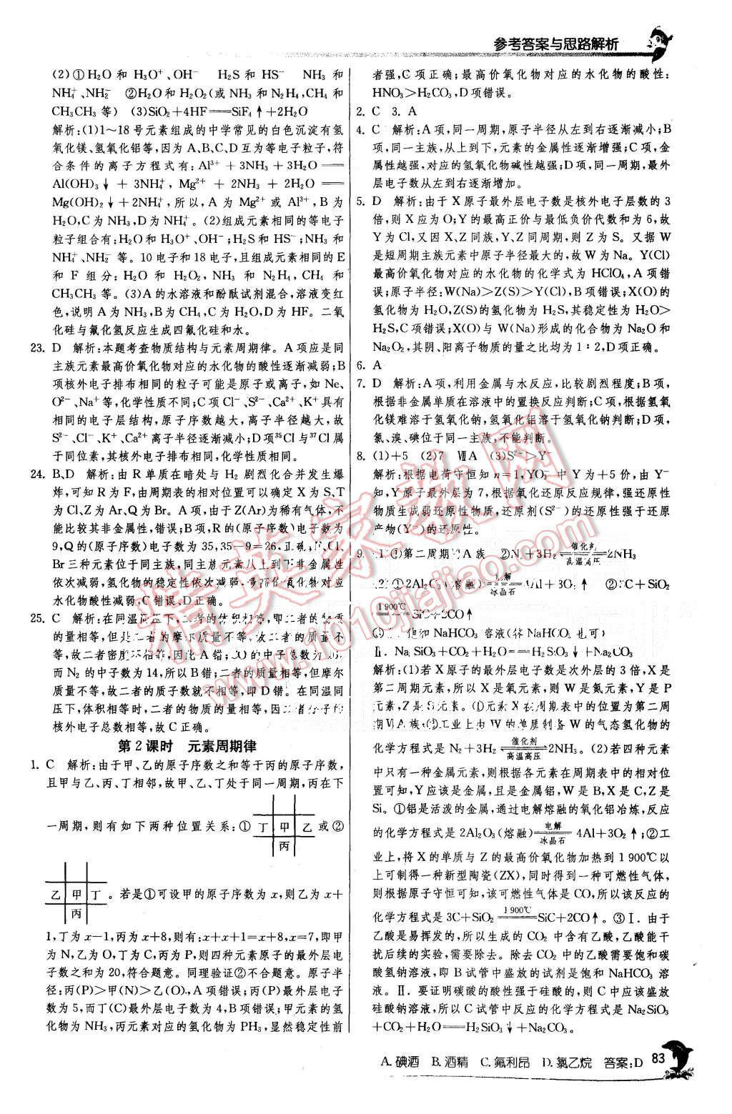 2015年實驗班全程提優訓練高中化學必修1人教版 第21頁