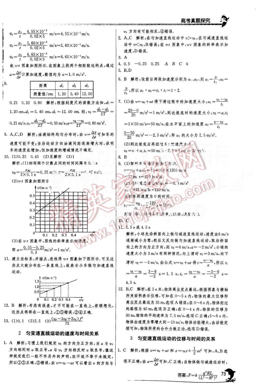 2015年實驗班全程提優(yōu)訓(xùn)練高中物理必修1人教版 第5頁