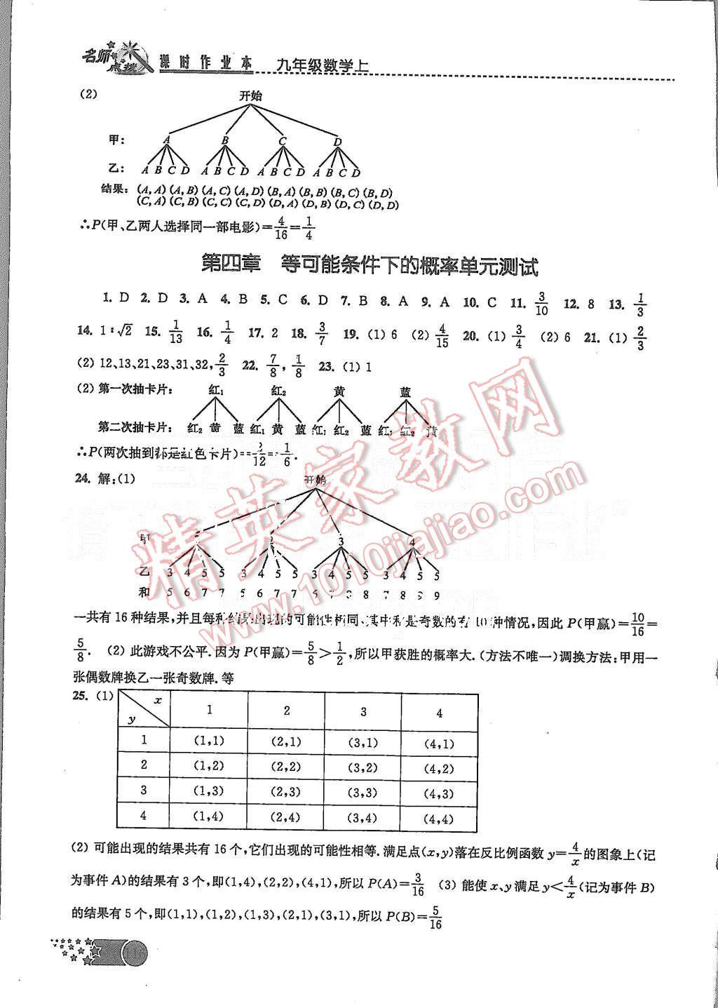 2015年名師點(diǎn)撥課時(shí)作業(yè)本九年級(jí)數(shù)學(xué)上冊(cè)江蘇版 第12頁(yè)