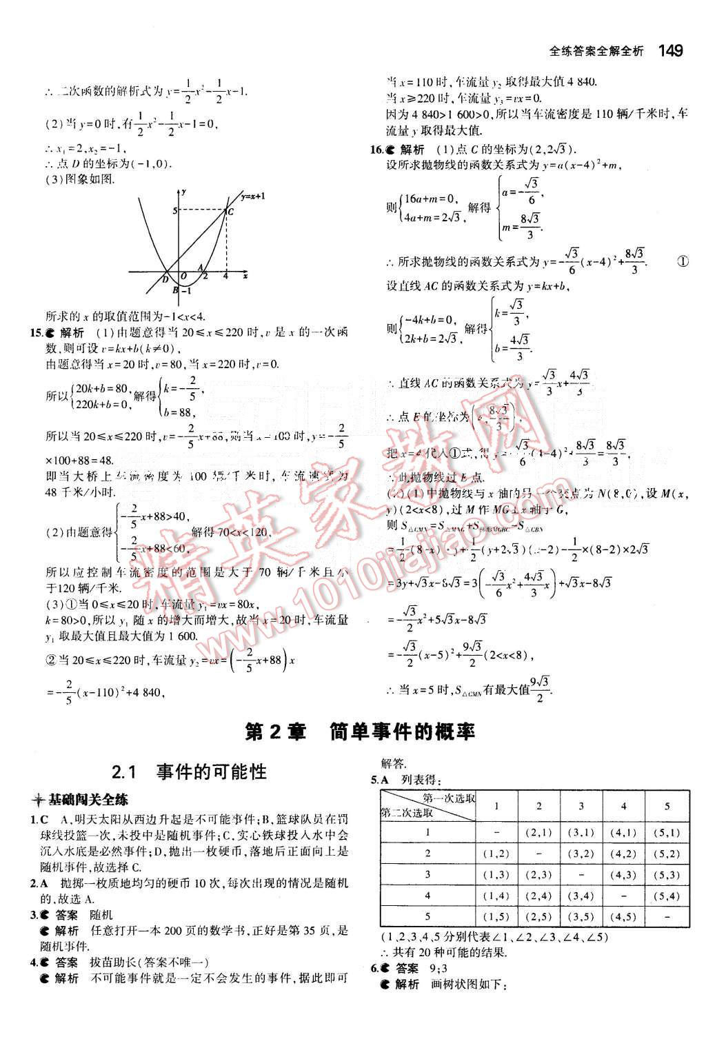 2015年5年中考3年模擬初中數(shù)學(xué)九年級全一冊浙教版 第8頁