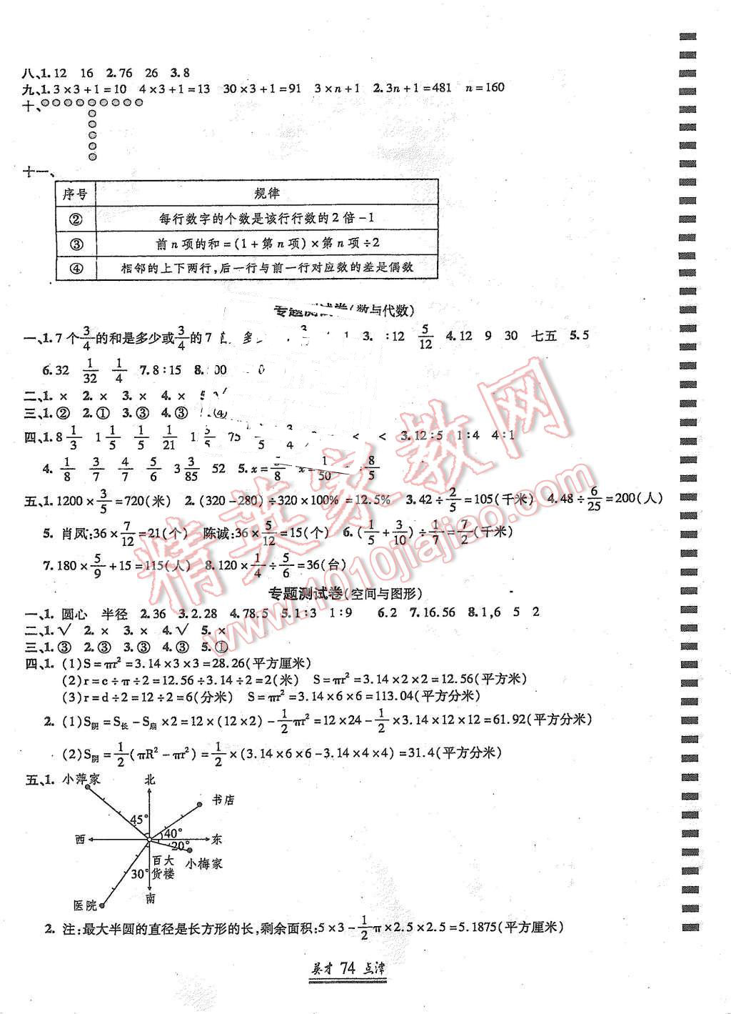 2015年英才點津六年級數(shù)學(xué)上冊人教版 第6頁