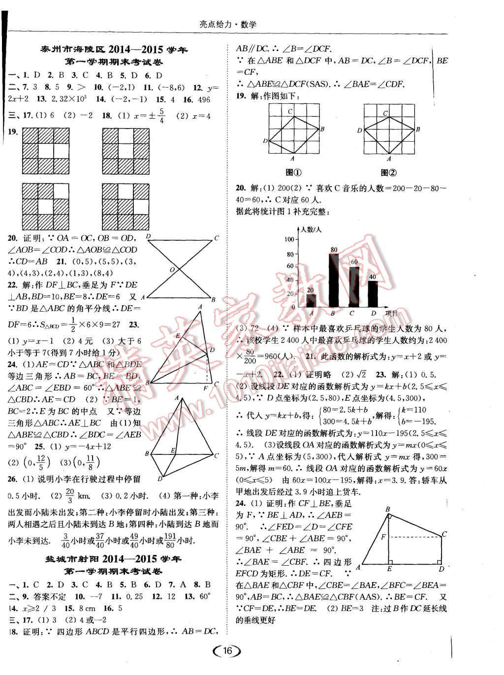 2015年亮點(diǎn)給力提優(yōu)課時(shí)作業(yè)本八年級(jí)數(shù)學(xué)上冊(cè)江蘇版 第16頁(yè)