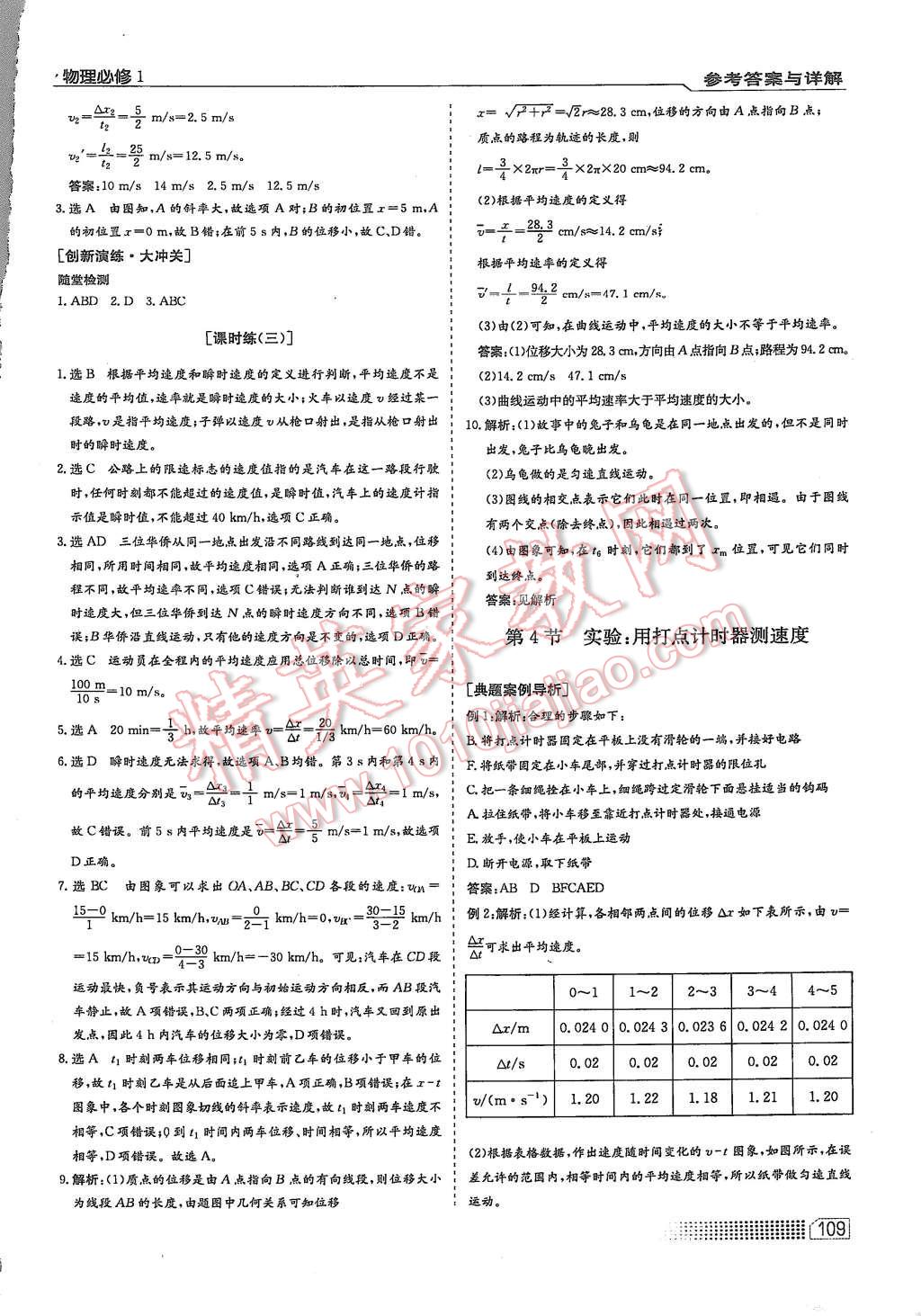 2015年同步訓(xùn)練物理必修1人教版 第3頁