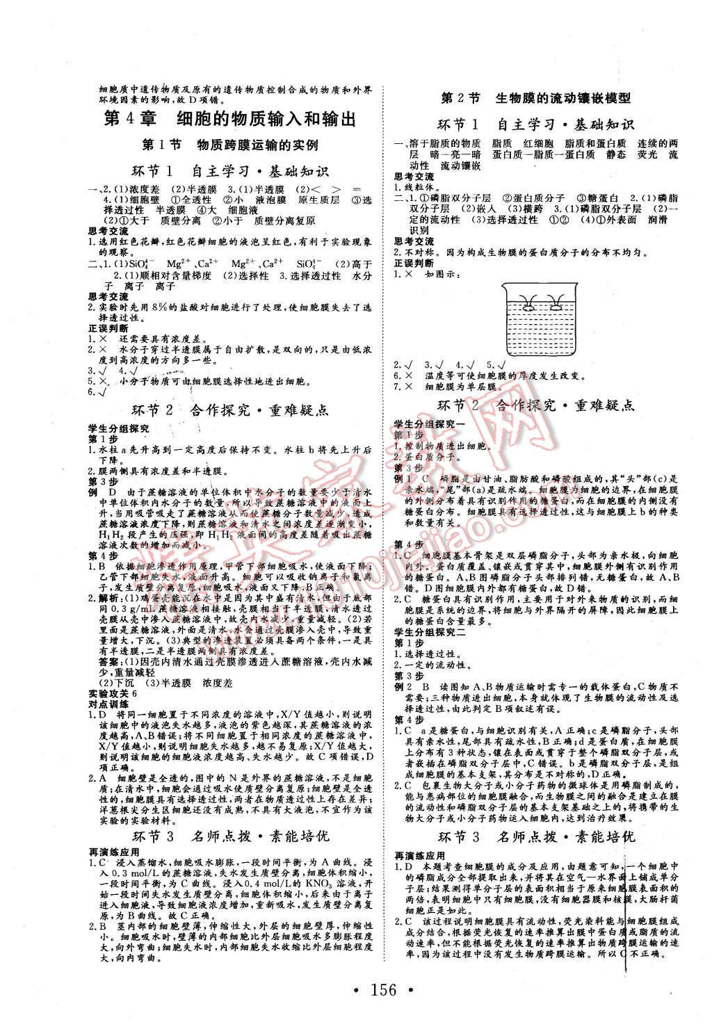 2015年課堂新坐標(biāo)高中同步導(dǎo)學(xué)案生物必修1人教版 第6頁