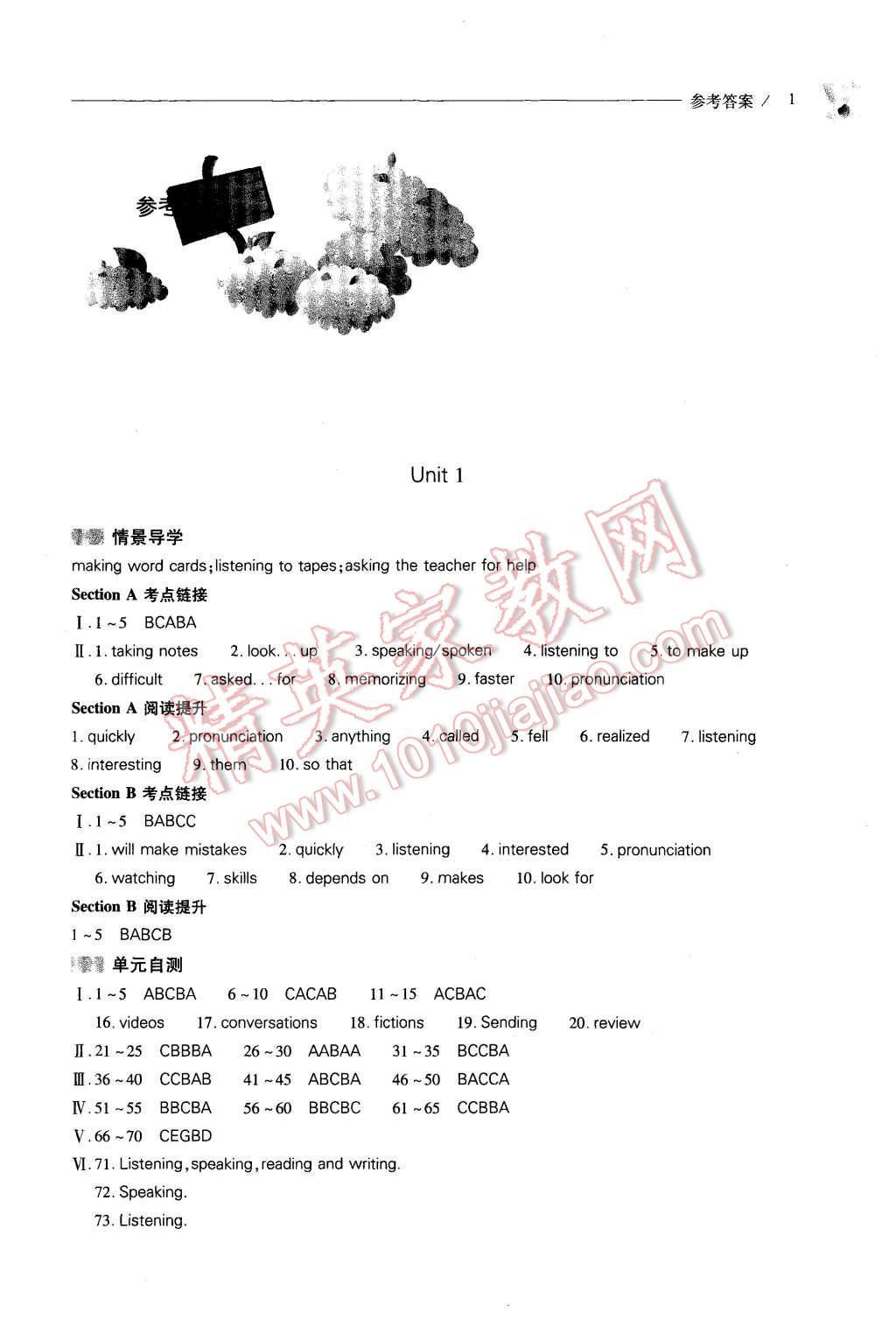 2015年新課程問(wèn)題解決導(dǎo)學(xué)方案九年級(jí)英語(yǔ)全一冊(cè)人教版 第1頁(yè)