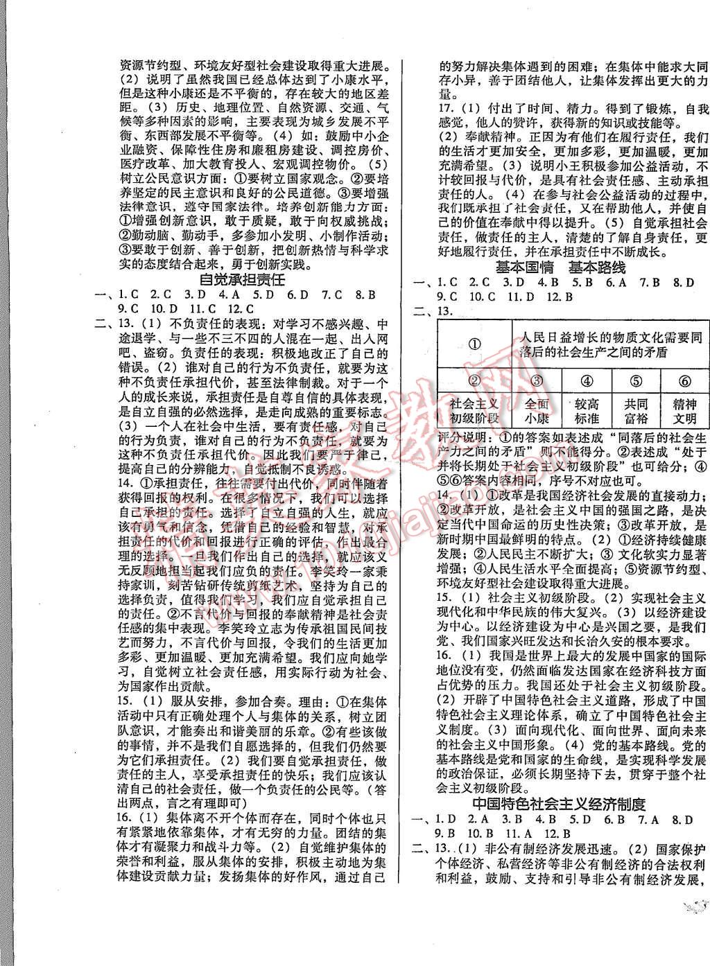 2015年單元加期末復(fù)習(xí)與測(cè)試九年級(jí)思想品德全一冊(cè)人教版 第7頁(yè)