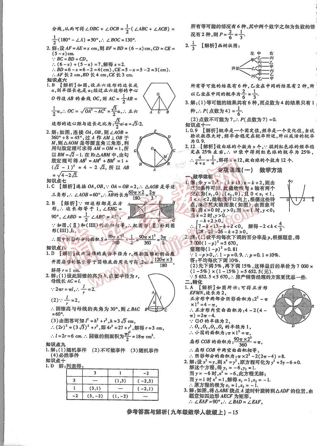 2015年练考通全优卷九年级数学上册人教版 第15页