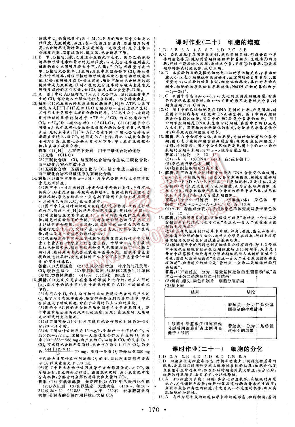 2015年課堂新坐標高中同步導(dǎo)學(xué)案生物必修1人教版 第20頁