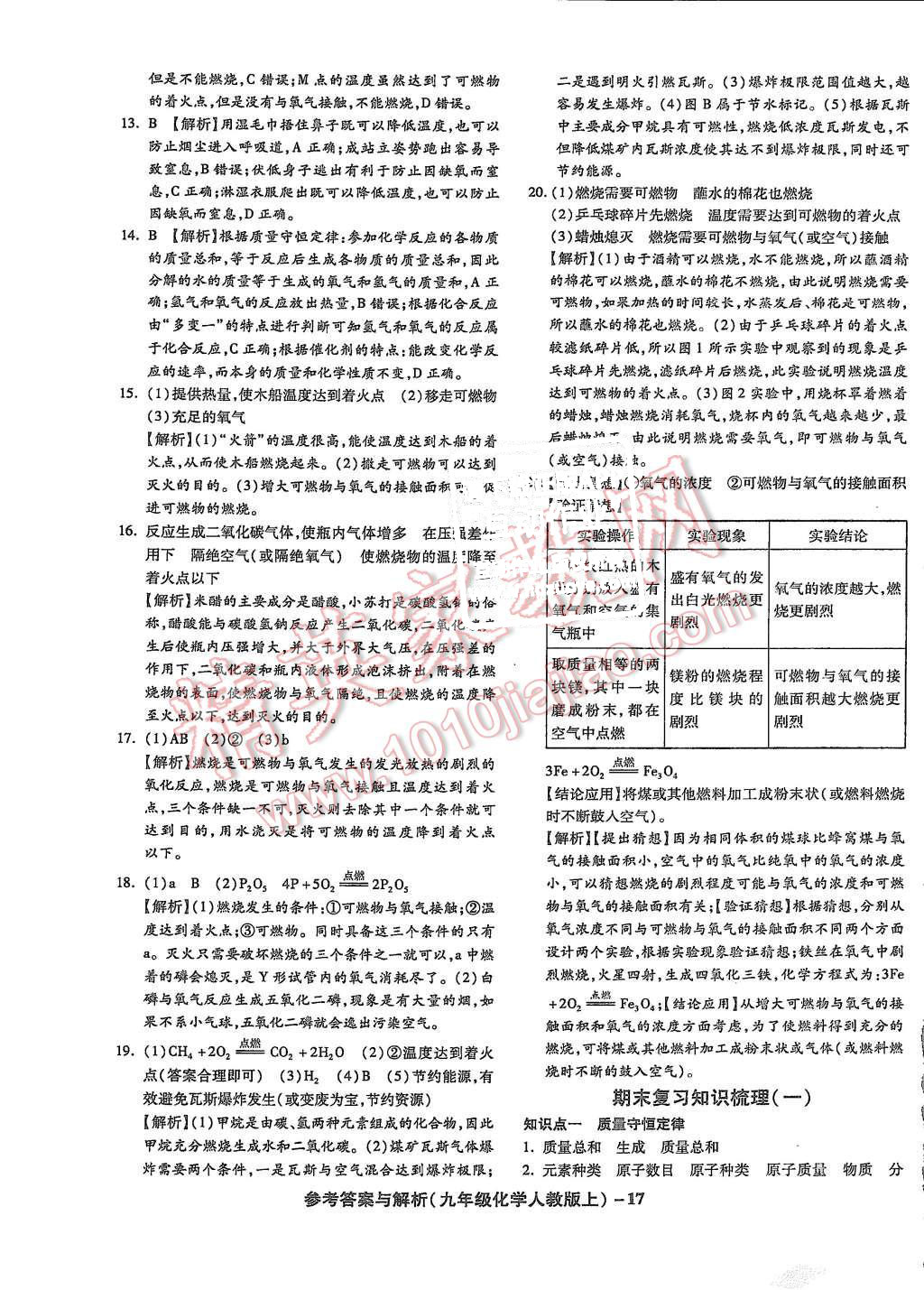 2015年练考通全优卷九年级化学上册人教版 第17页