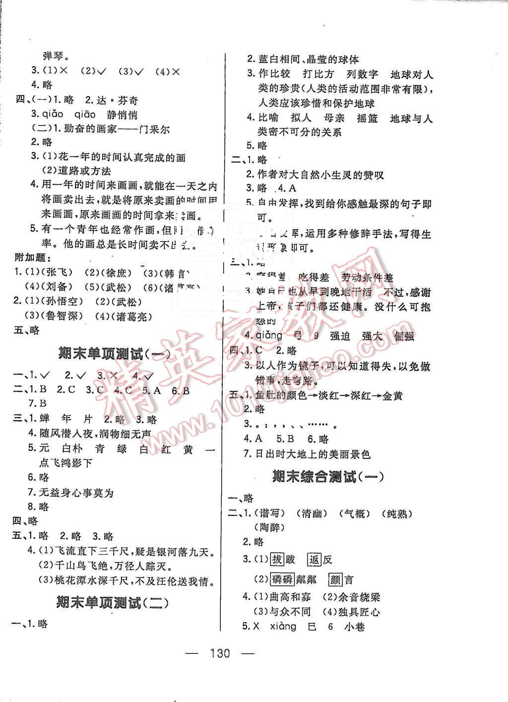 2015年悅?cè)缓脤W(xué)生周周測(cè)六年級(jí)語(yǔ)文上冊(cè)人教版 第14頁(yè)