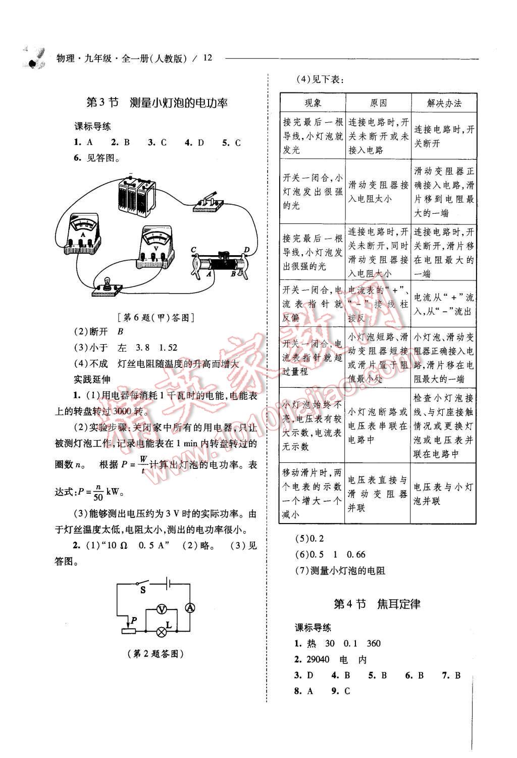 2015年新課程問題解決導(dǎo)學(xué)方案九年級物理全一冊人教版 第12頁