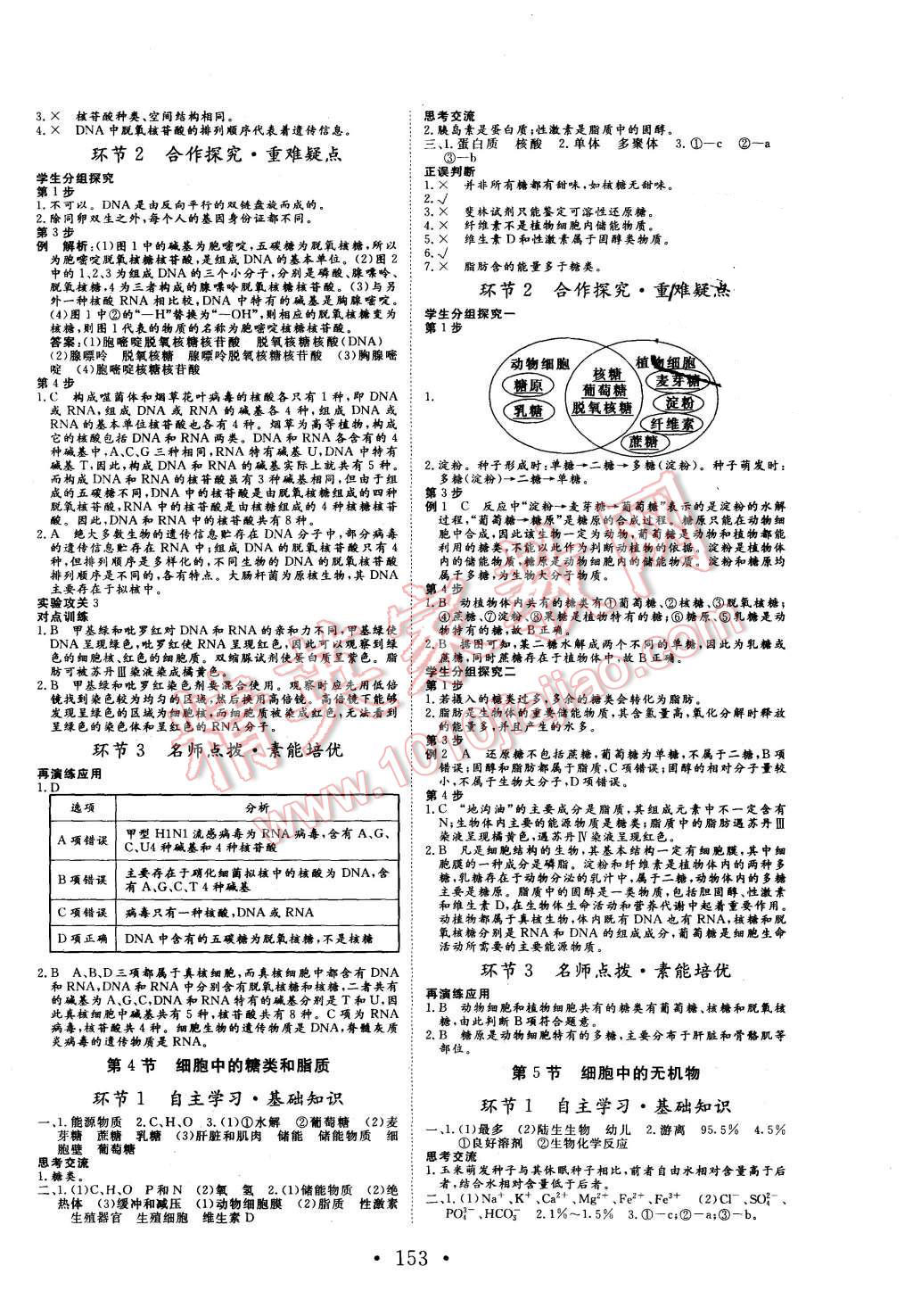 2015年課堂新坐標高中同步導學案生物必修1人教版 第3頁