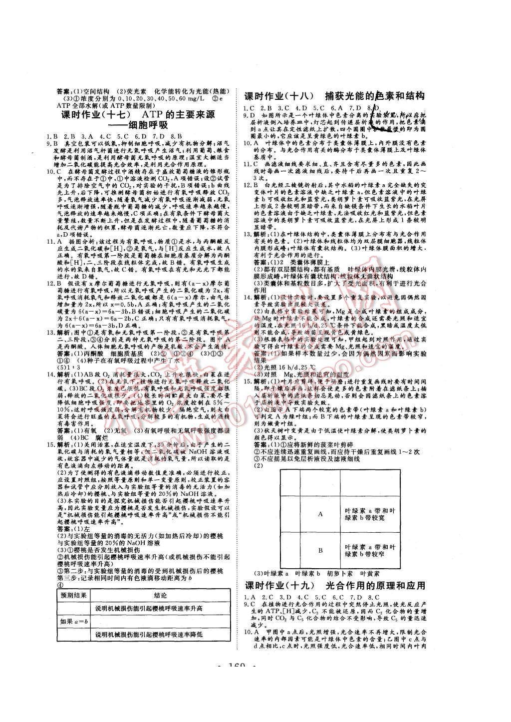 2015年課堂新坐標(biāo)高中同步導(dǎo)學(xué)案生物必修1人教版 第19頁