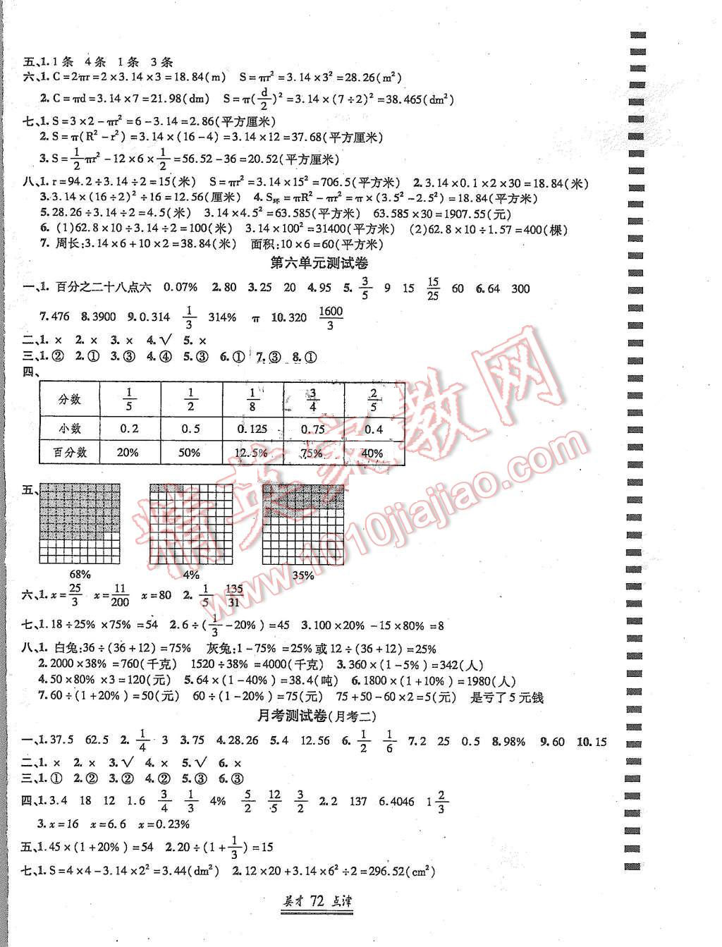 2015年英才点津六年级数学上册人教版 第4页