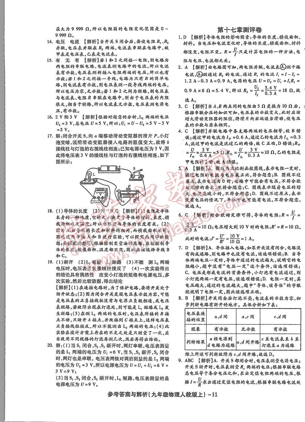 2015年練考通全優(yōu)卷九年級物理上冊人教版 第11頁