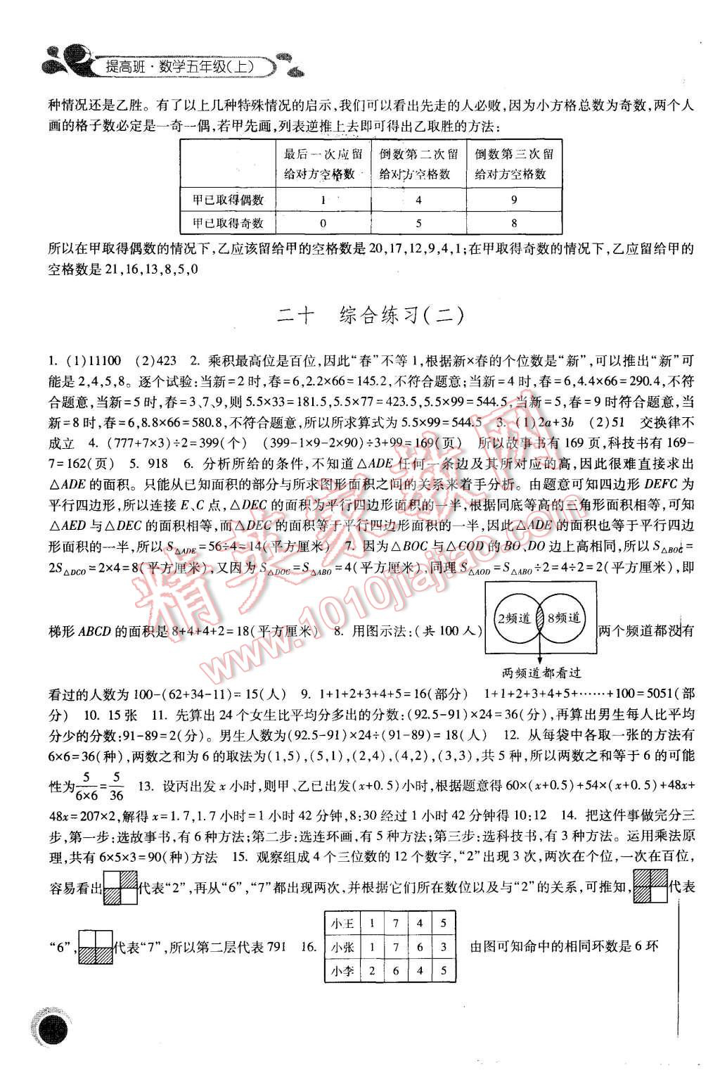 2015年經(jīng)綸學(xué)典提高班五年級(jí)數(shù)學(xué)上冊(cè) 第18頁(yè)