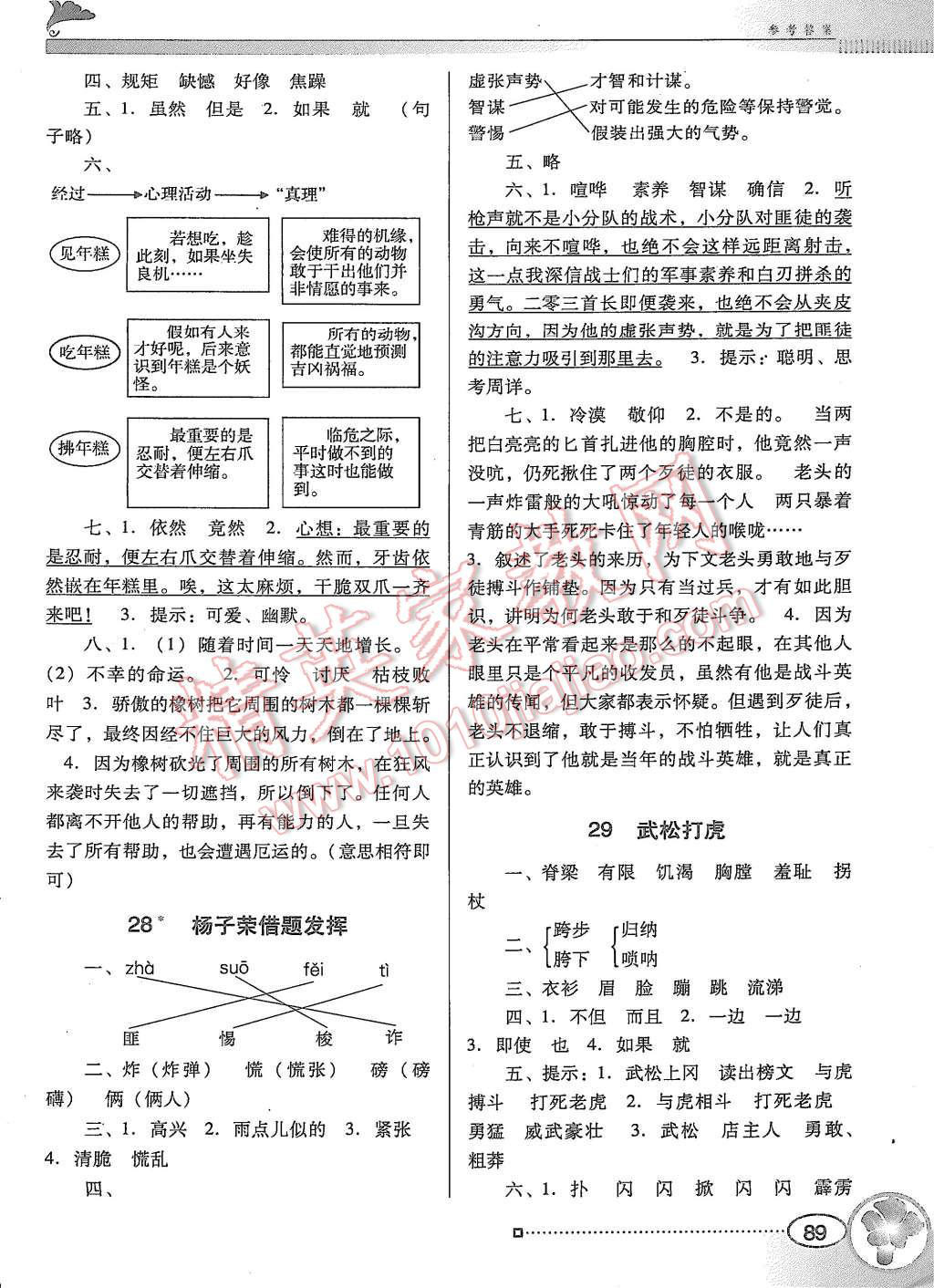 2015年南方新課堂金牌學(xué)案五年級語文上冊語文S版 第8頁