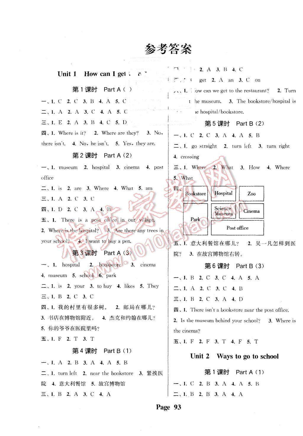 2015年通城学典课时新体验六年级英语上册人教PEP版 第1页