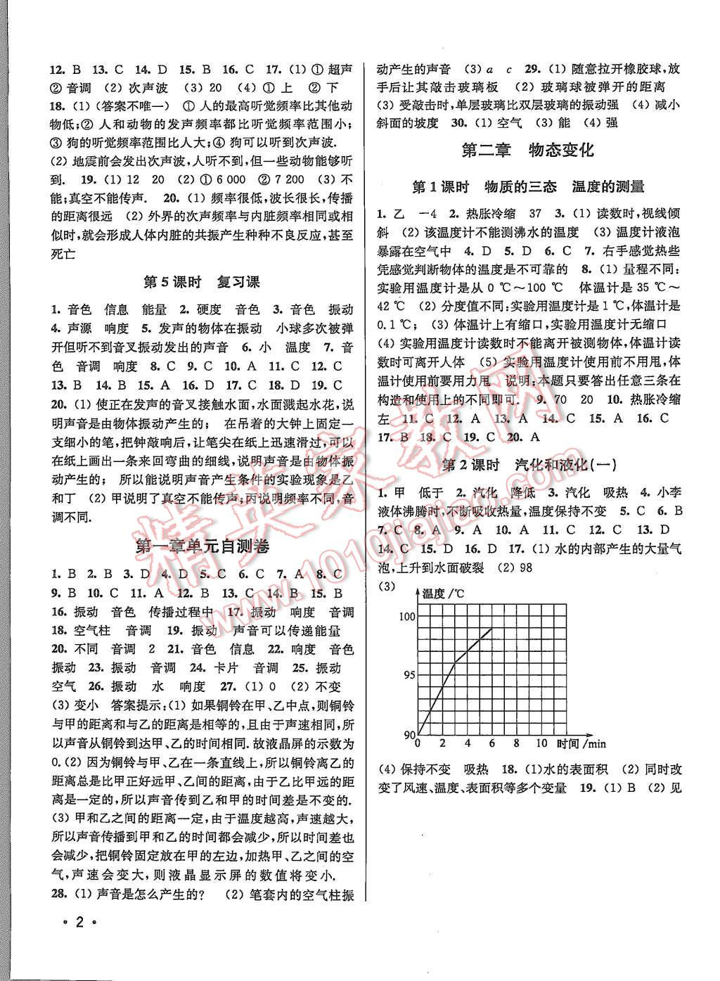 2015年百分百訓(xùn)練八年級(jí)物理上冊(cè)江蘇版 第2頁(yè)