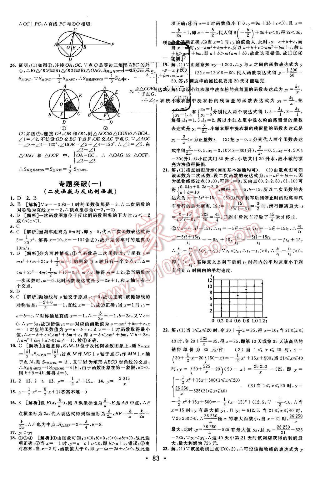 2015年期末考向標(biāo)海淀新編跟蹤突破測(cè)試卷九年級(jí)數(shù)學(xué)全一冊(cè)滬科版 第7頁(yè)