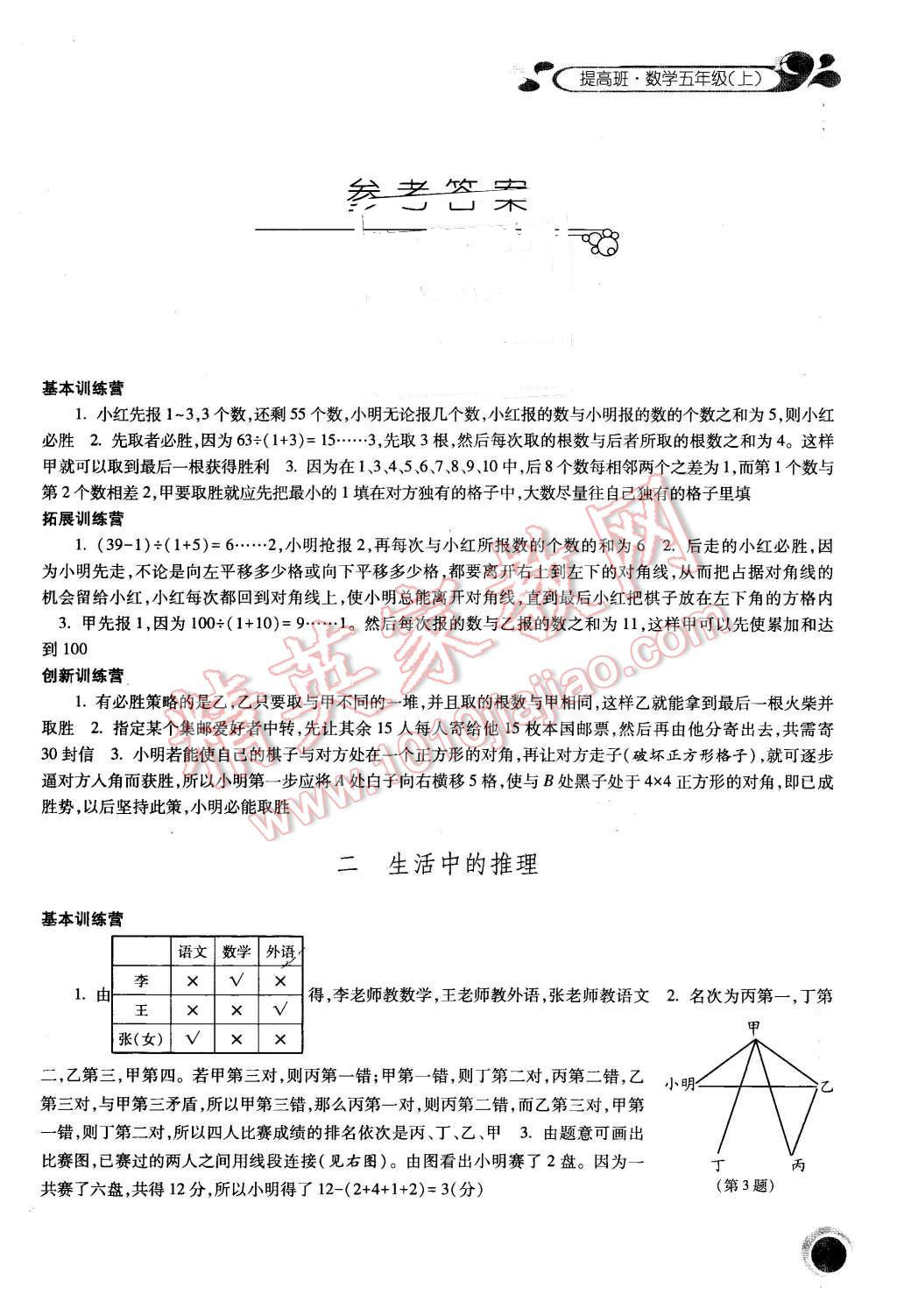 2015年经纶学典提高班五年级数学上册 第1页