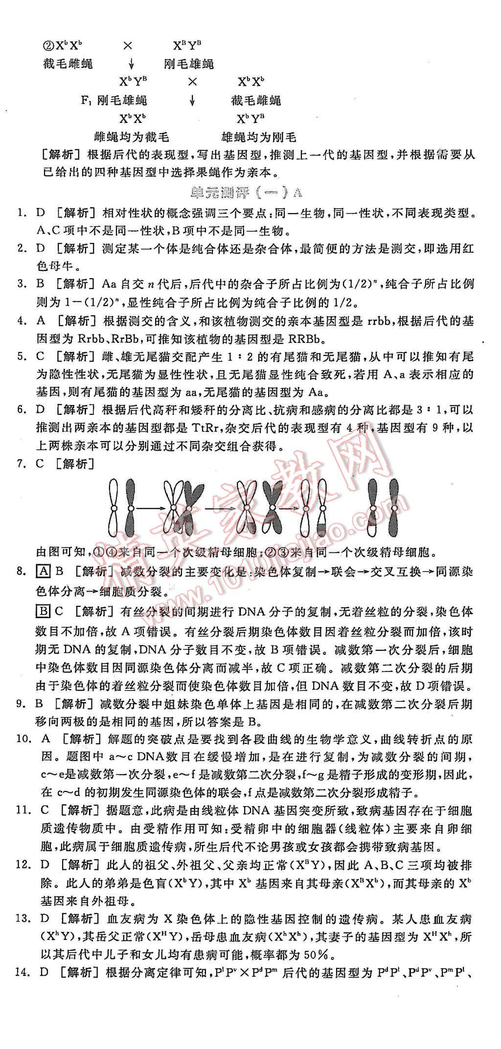 2015年全品學練考高中生物必修2浙科版 第32頁