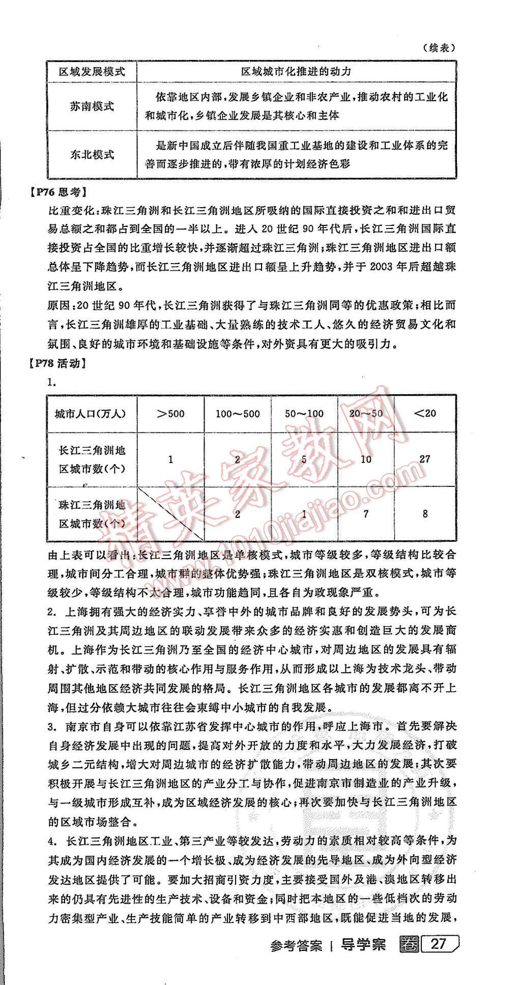 2015年全品學(xué)練考高一地理必修3人教版 第47頁