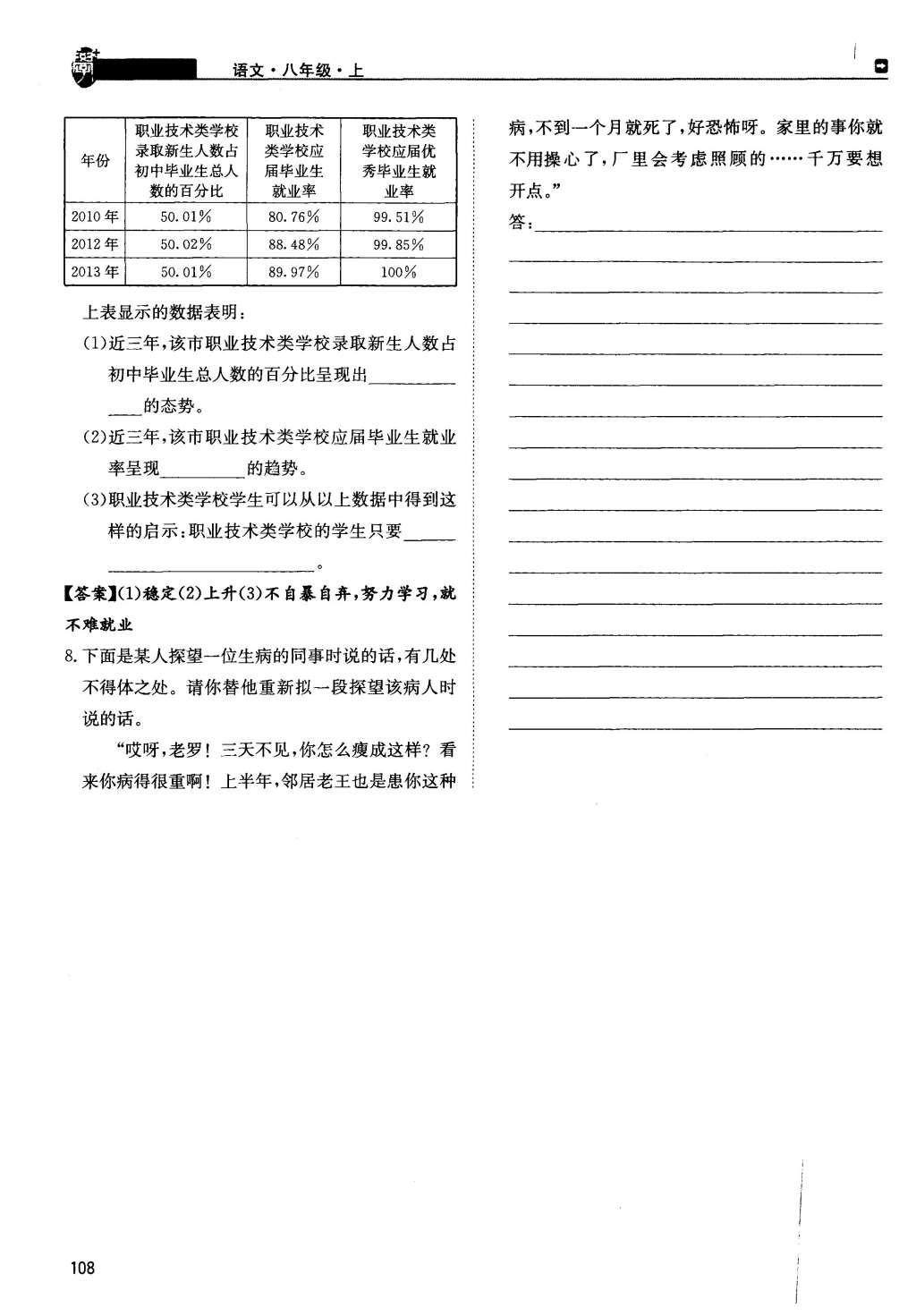 2015年蓉城學(xué)堂課課練八年級(jí)語文上冊 第四單元第108頁