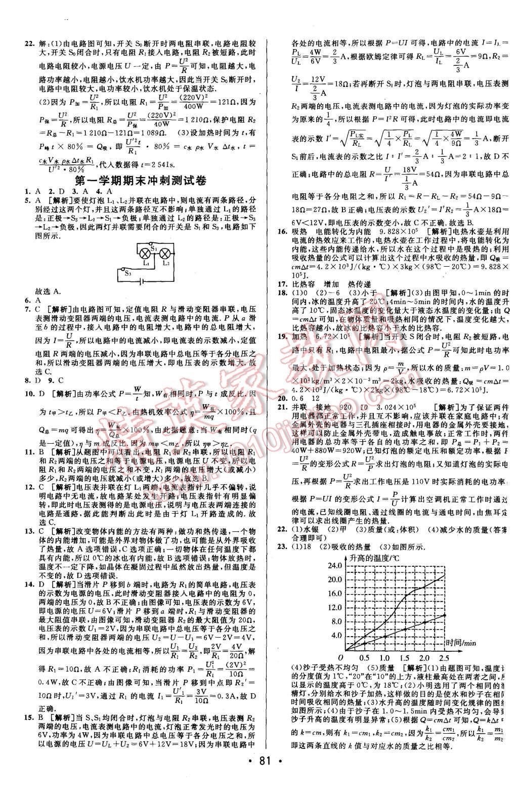 2015年期末考向标海淀新编跟踪突破测试卷九年级物理全一册沪科版 第5页