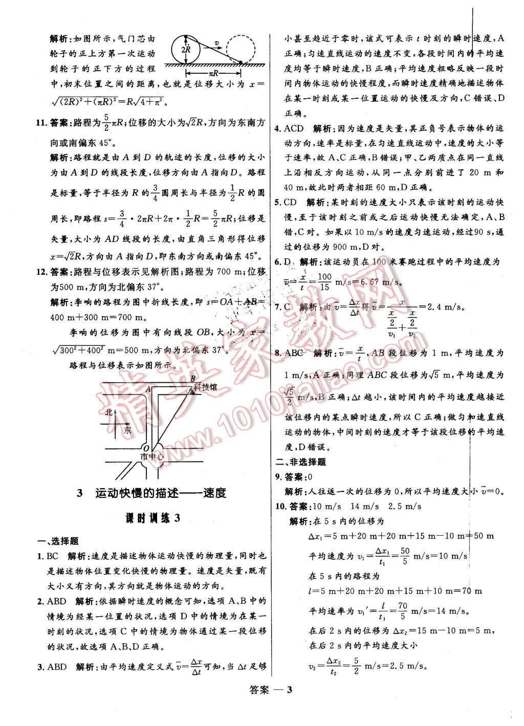 2015年高中同步測控優(yōu)化訓(xùn)練物理必修1人教版 第3頁