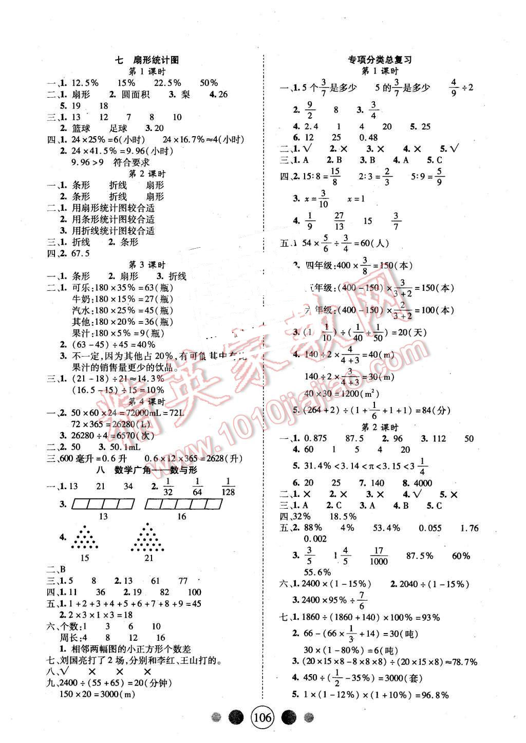 2015年精英教程100分攻略六年級數(shù)學(xué)上冊人教版 第6頁