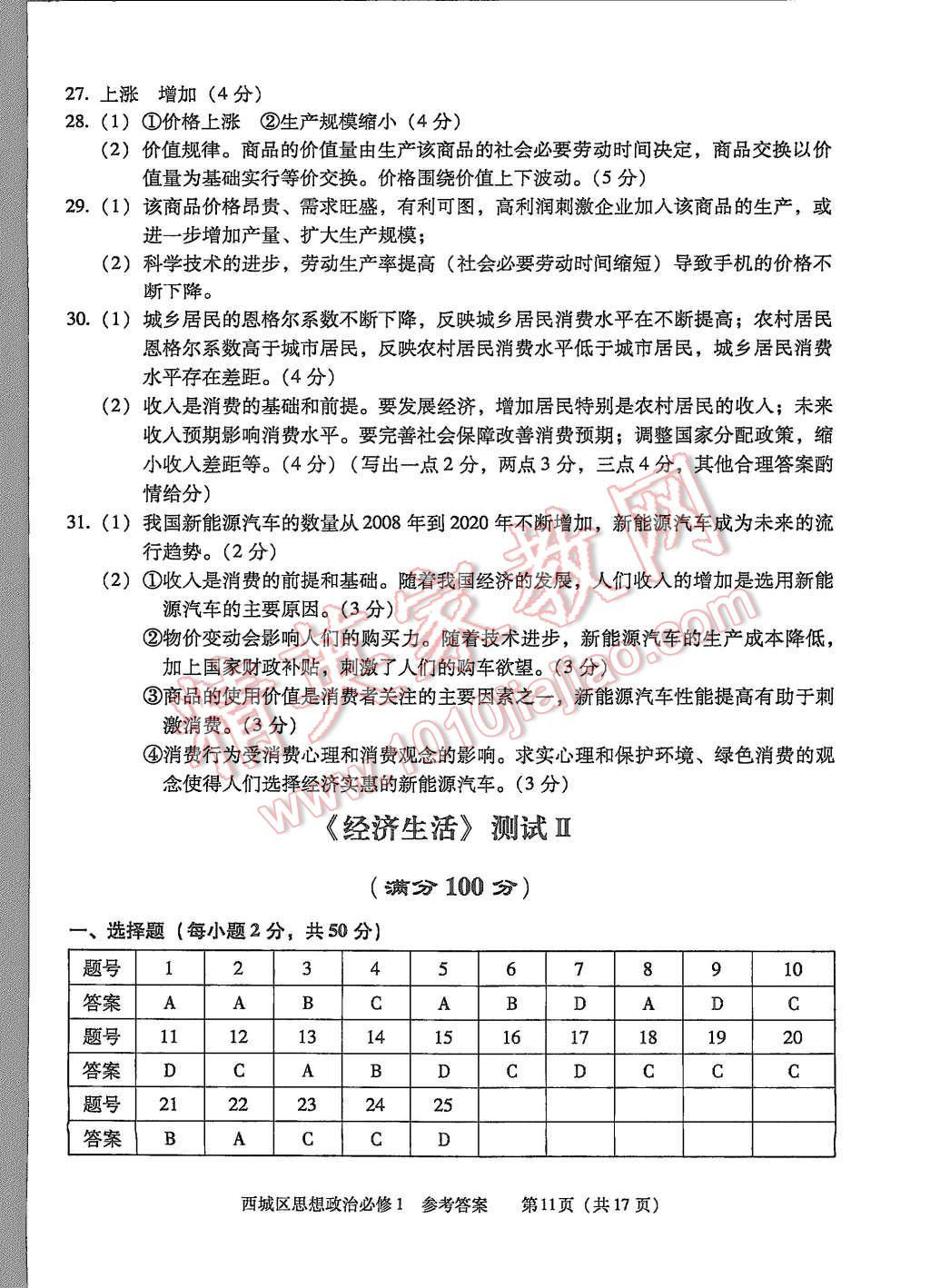 2015年學(xué)習(xí)探究診斷思想政治必修1 第11頁