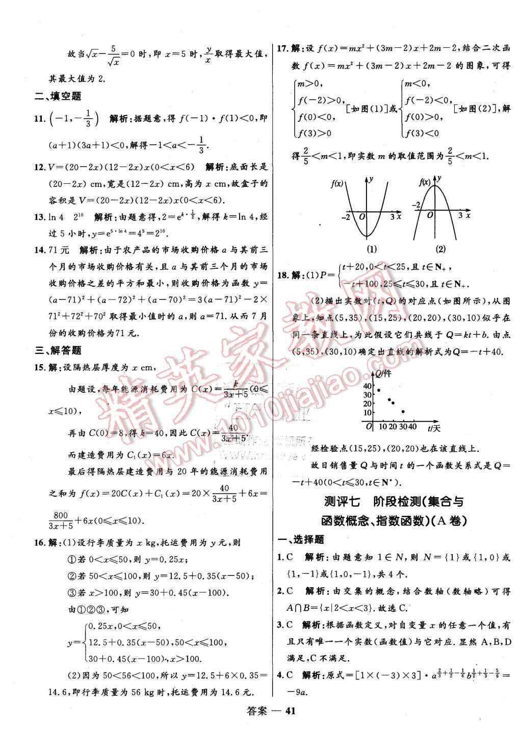 2015年高中同步測(cè)控優(yōu)化訓(xùn)練數(shù)學(xué)必修1人教A版 第41頁(yè)