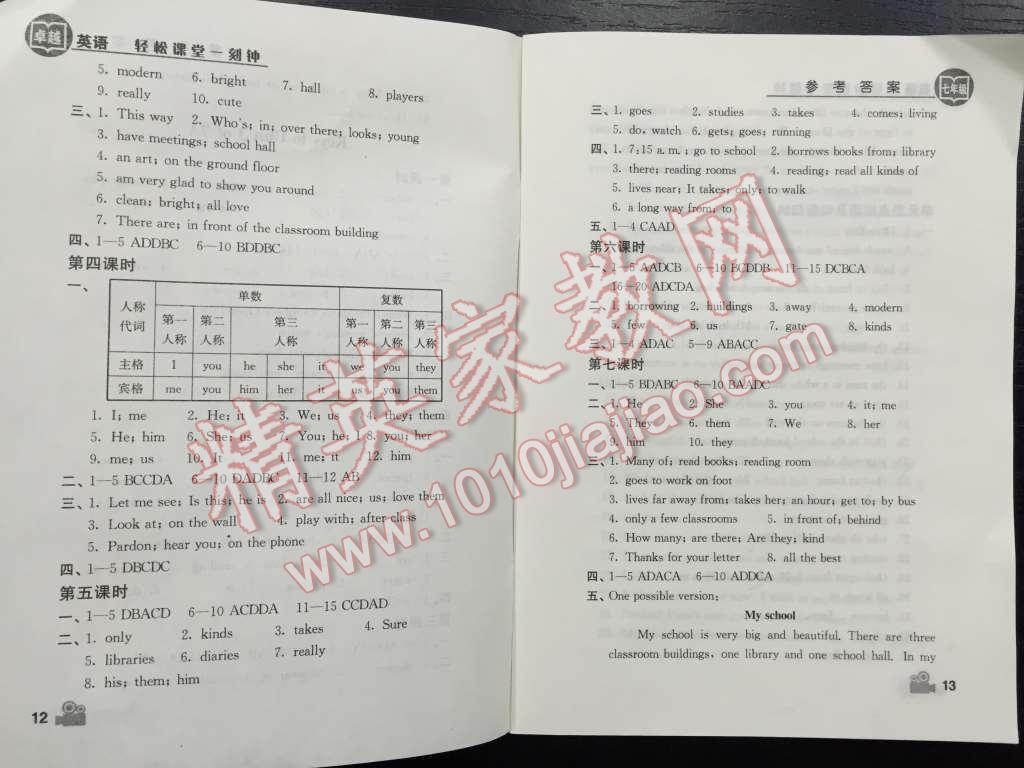 2015年卓越英語輕松課堂一刻鐘七年級(jí)上冊(cè) 第8頁