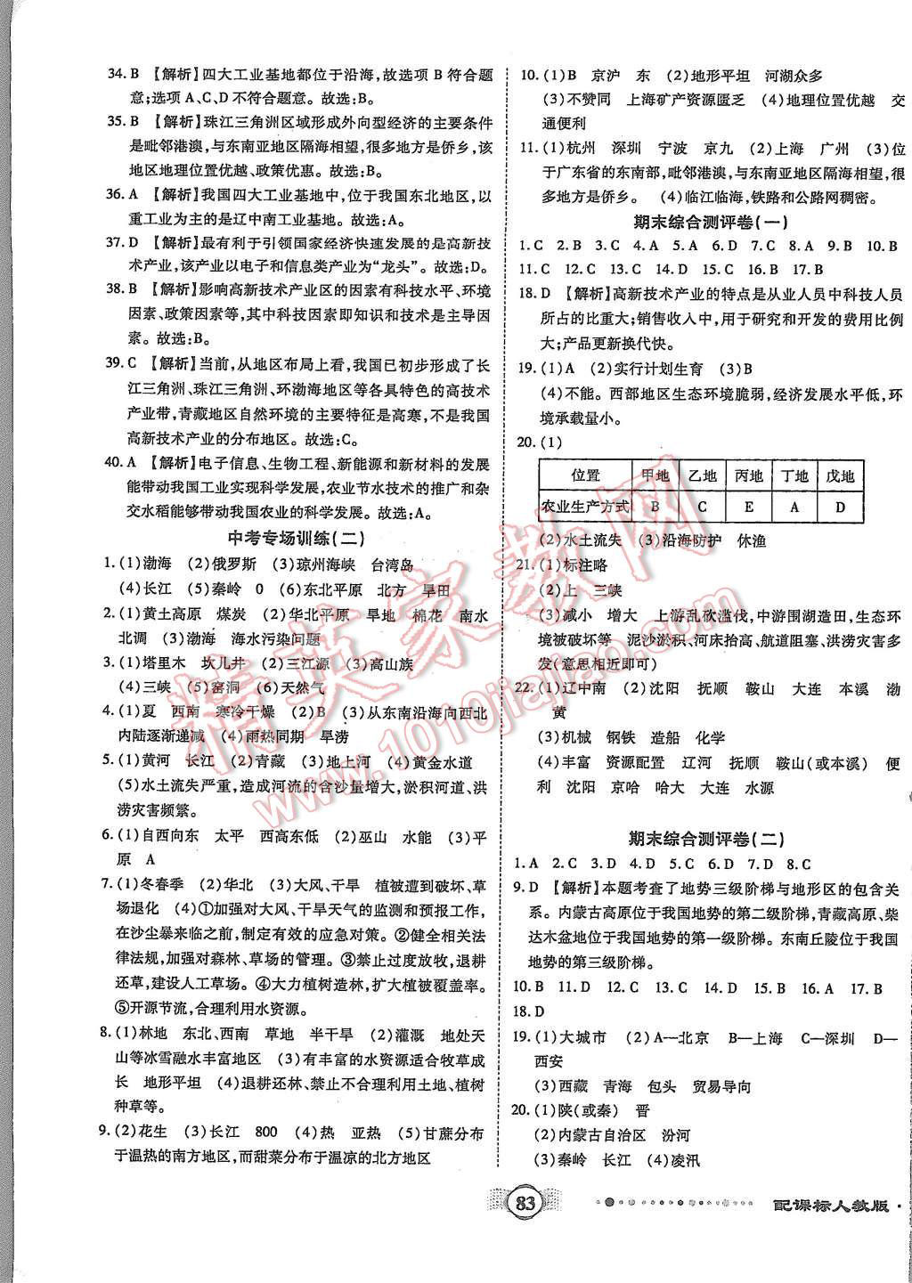 2015年全程優(yōu)選卷八年級(jí)地理上冊(cè)人教版 第7頁