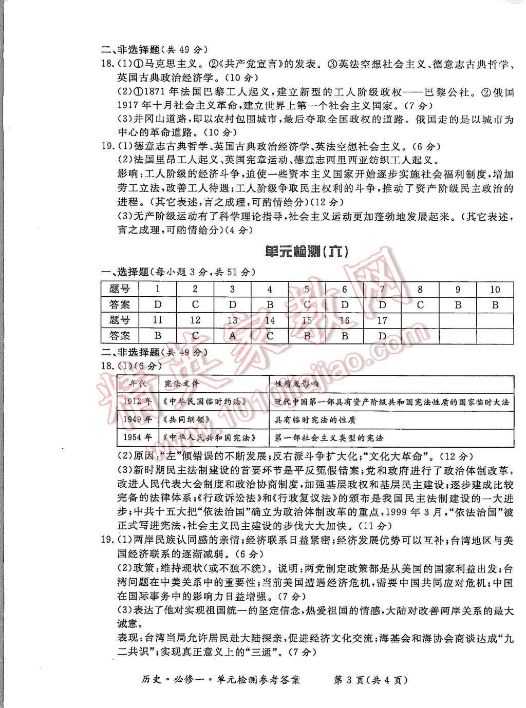 2015年形成性練習(xí)與檢測歷史必修1 第17頁