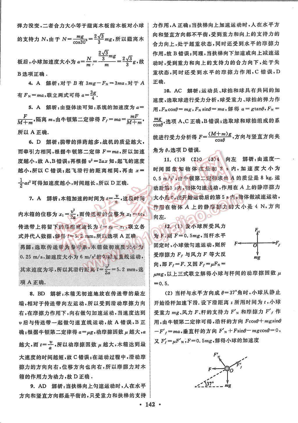 2015年高中物理小題狂做必修1人教版 第44頁