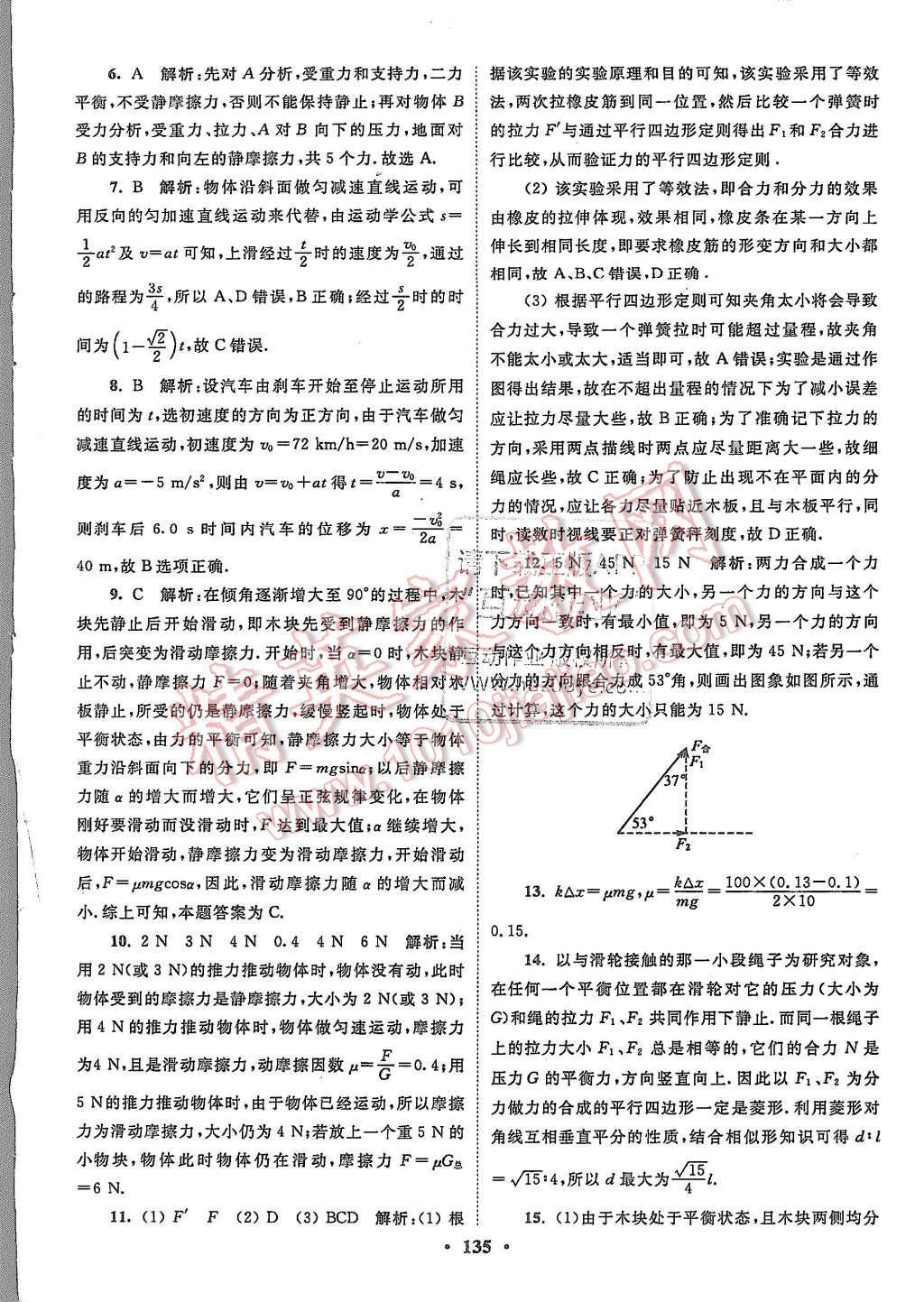 2015年高中物理小題狂做必修1人教版 第37頁