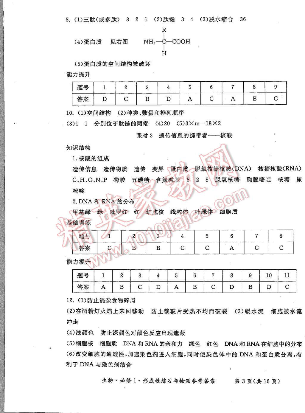 2015年形成性練習與檢測生物必修1 第3頁