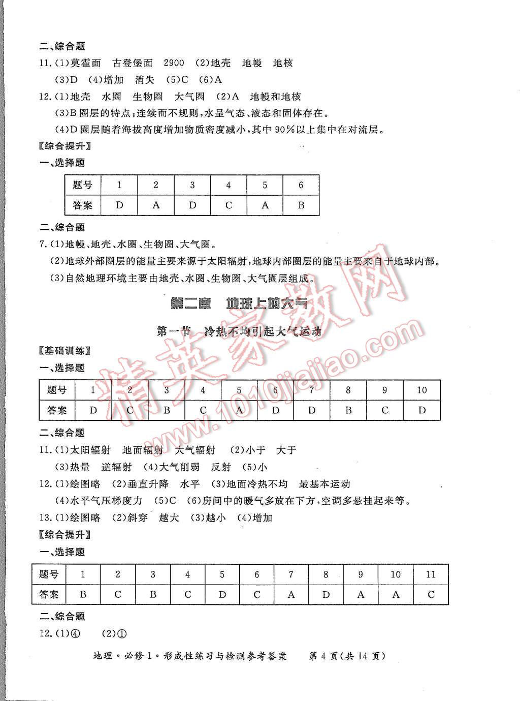 2015年形成性練習(xí)與檢測地理必修1 第4頁