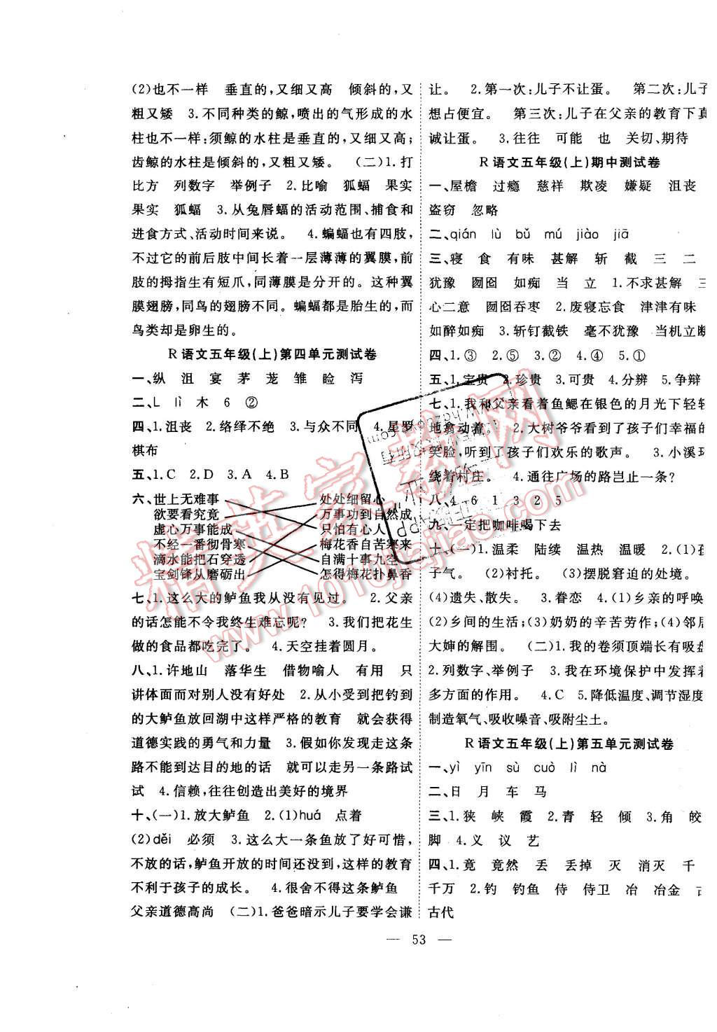 2015年課堂制勝課時(shí)作業(yè)五年級(jí)語(yǔ)文上冊(cè)人教版 第13頁(yè)