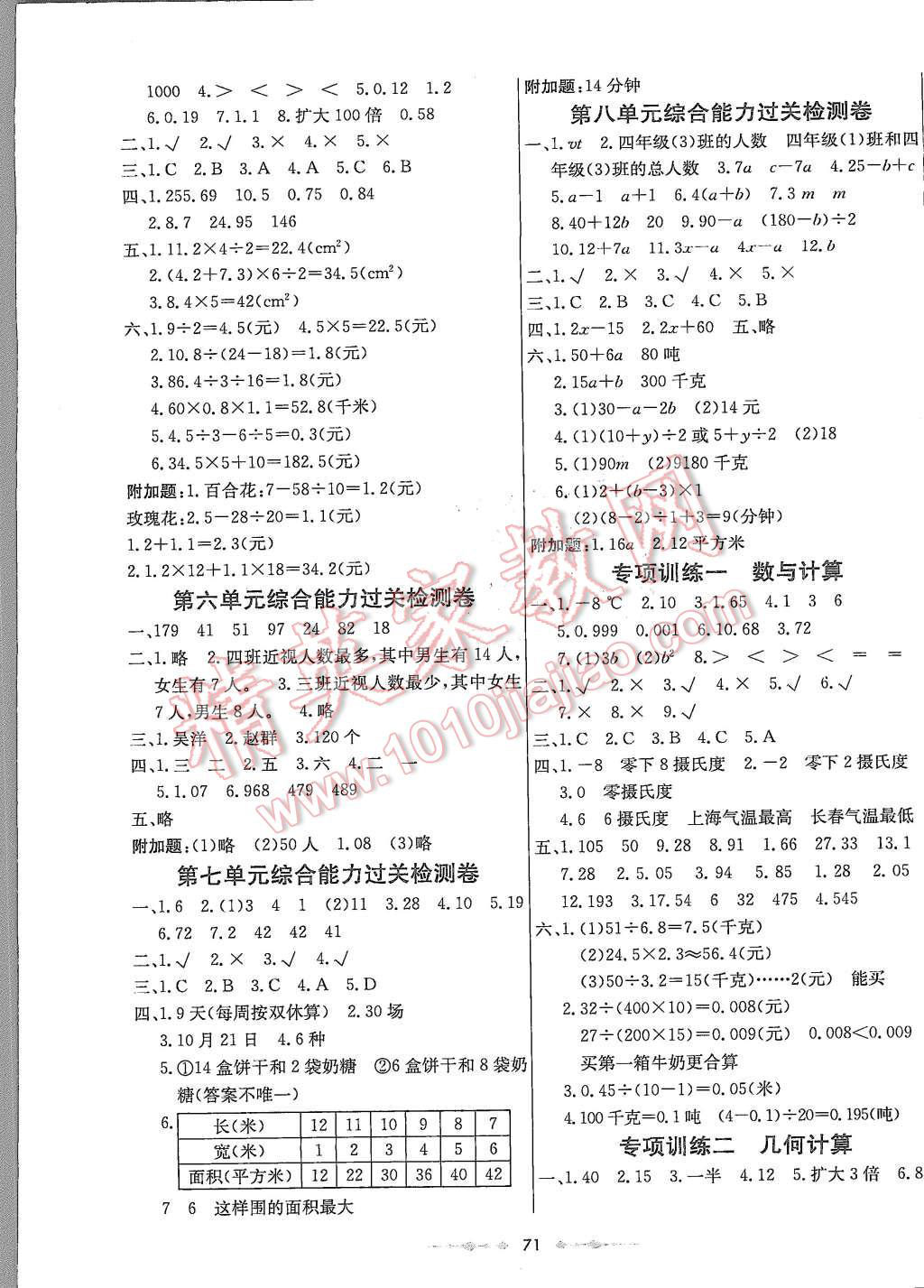 2015年金卷1號(hào)五年級(jí)數(shù)學(xué)上冊(cè)蘇教版 第3頁(yè)