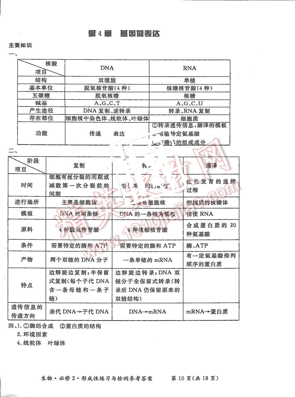 2015年形成性練習與檢測生物必修2 第10頁