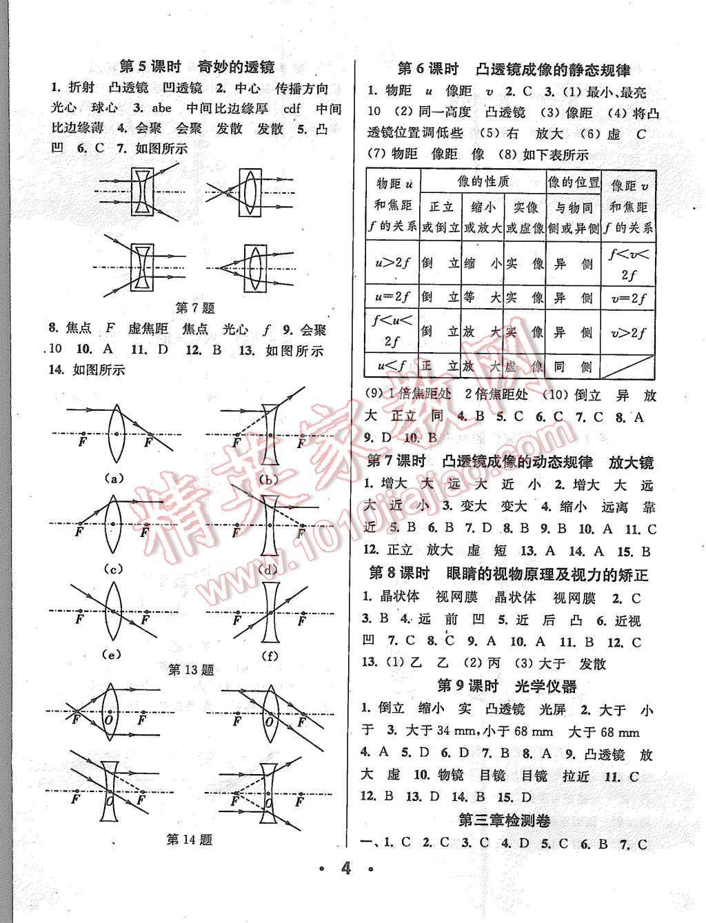 2015年通城學(xué)典小題精練八年級(jí)物理上冊(cè)滬粵版 第4頁