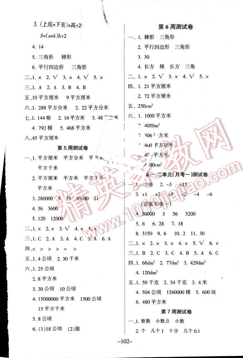 2015年優(yōu)佳好卷與教學(xué)完美結(jié)合五年級(jí)數(shù)學(xué)上冊(cè)蘇教版 第2頁(yè)