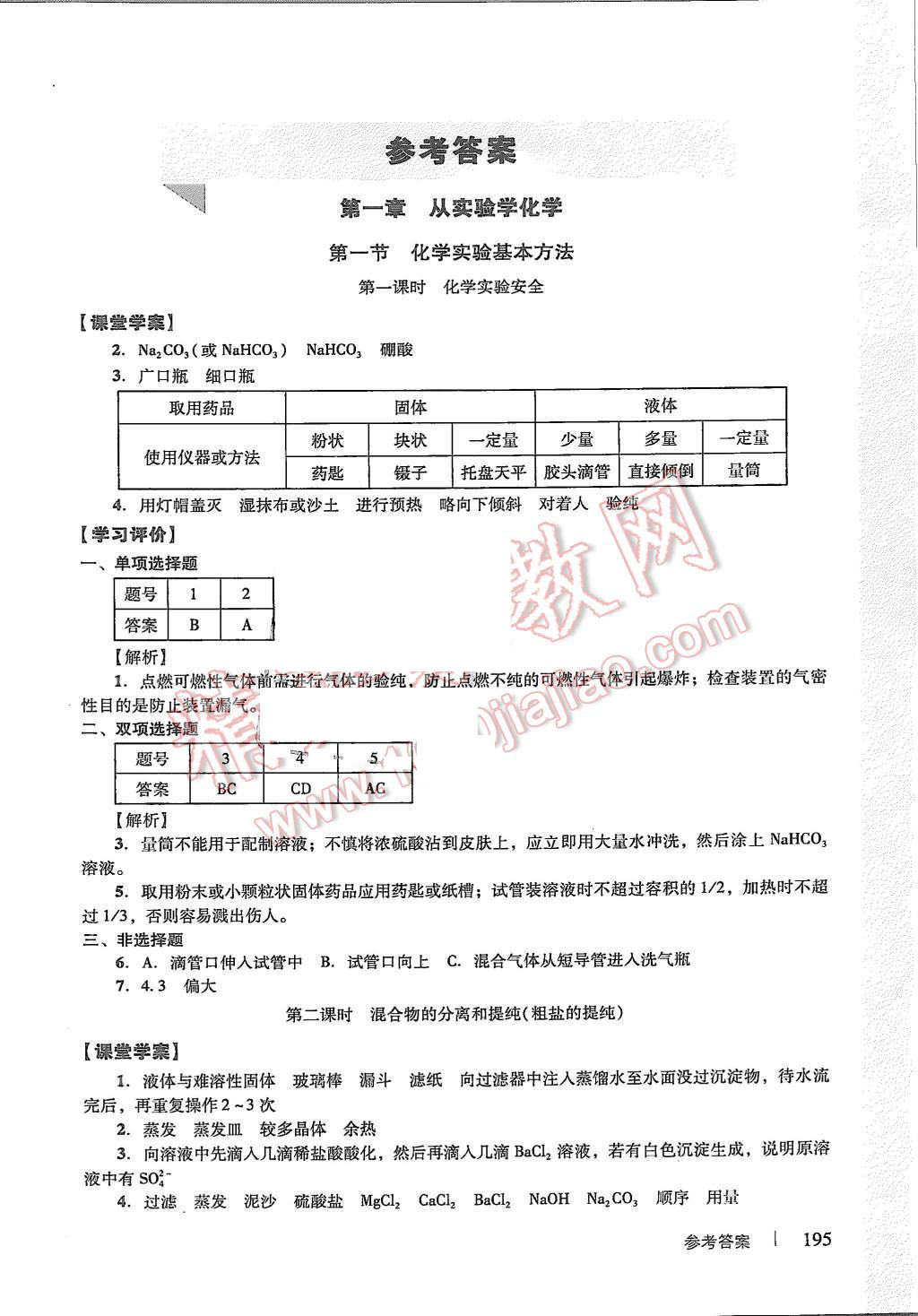 2015年學(xué)習(xí)與評(píng)價(jià)化學(xué)必修1人教版 第1頁(yè)