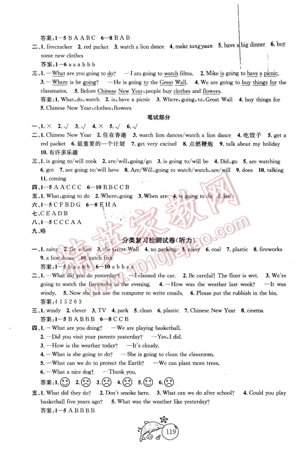 2015年金钥匙1加1目标检测六年级英语上册江苏版 第11页